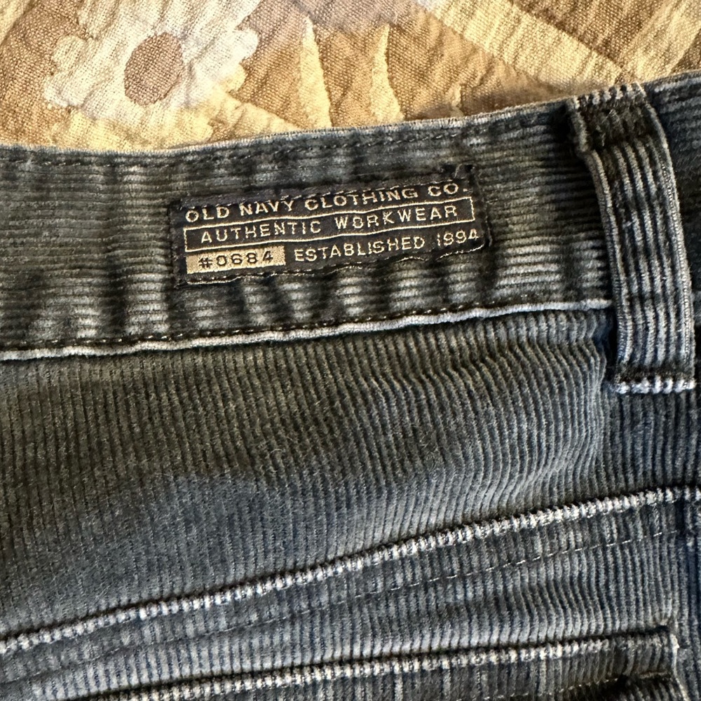 Vintage y2k black grey corduroy flare / bootcut pants - Picture 9 of 9